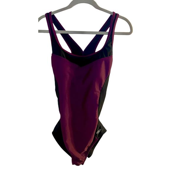 Speedo Potent Purple one piece swimsuit - Picture 2 of 7